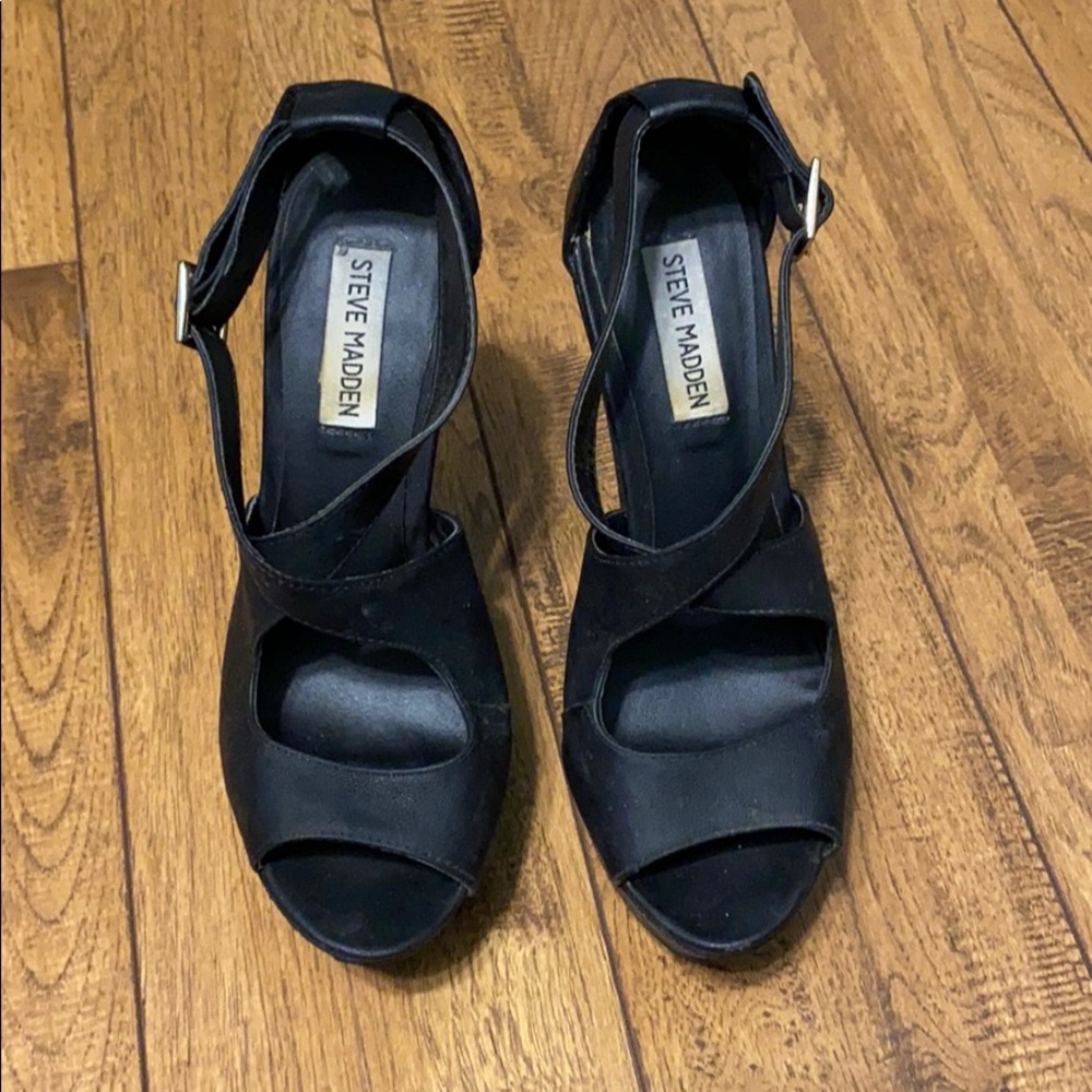 Black Steve Madden Wedge Heels